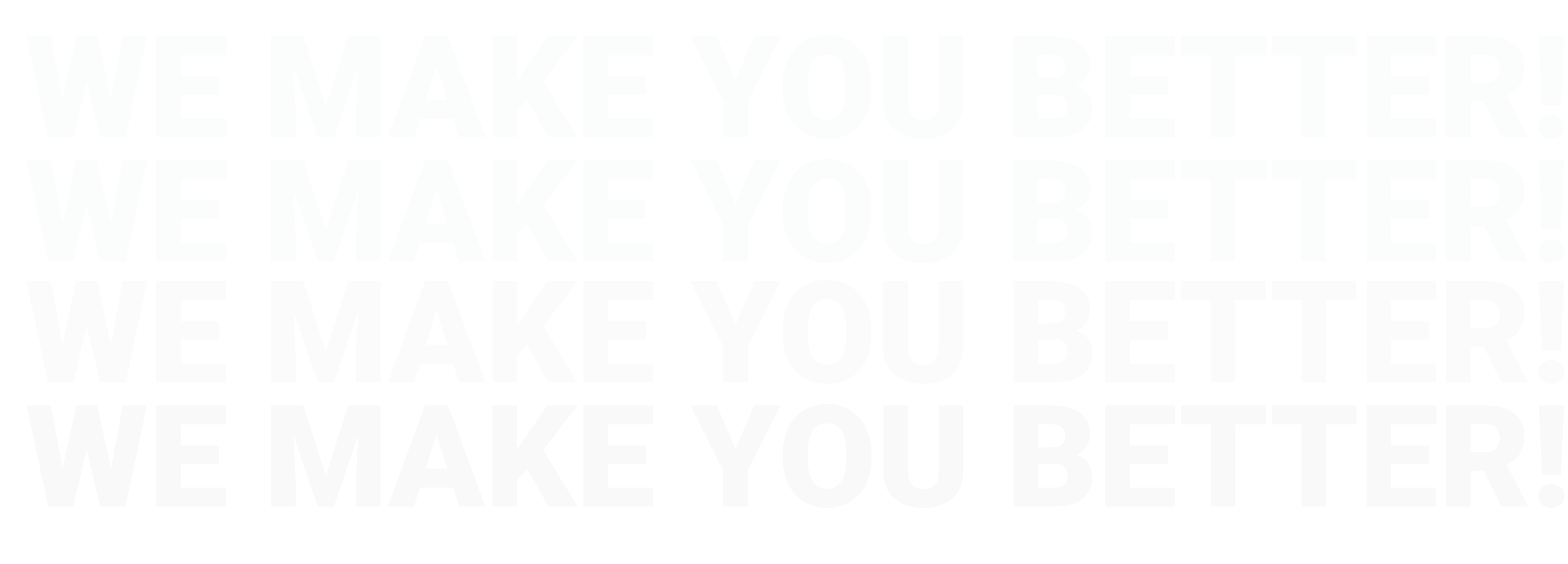 white background with We make you better